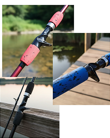 Vara de Pesca para Carretilha King Life Fibra Vidro Oca Tubular 2 Partes 15-30 Libras 1,50 1,65 1,80 Metros