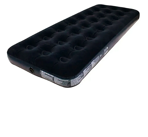 Colchão Inflável Solteiro Deluxe Comfort Preto Pvc Suave Super Leve com peso suportado até 150kg Bel