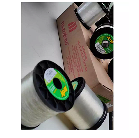 Linha Pesca Araty 500 Gramas Superflex Branco Medidas 0,50 0,60 0,70 0,80 0,90 mm - Super promoção