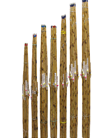 Vara de Bambu Natural de 2 Partes Com kit Básico de Pesca Kit com 12 Unidades 1,80 2,20 2,50 3,10 3,30 Metros