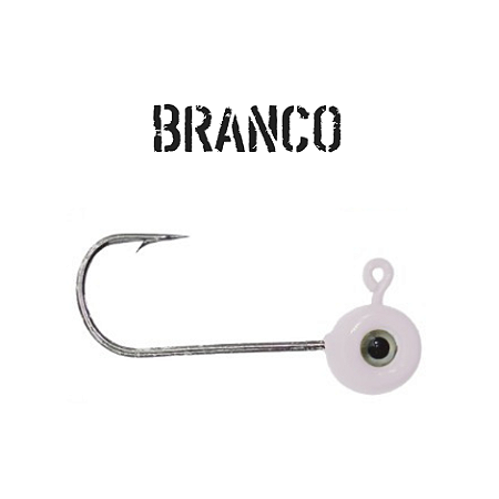 Anzol Para Pesca JIG NR 4/0 C/5 17GR Pintado Branco com Olho