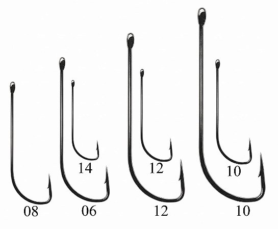 Anzol Para Pesca MS 260H Nickel Com Diversas Medidas Nº10 12 14 com 50 Unidades