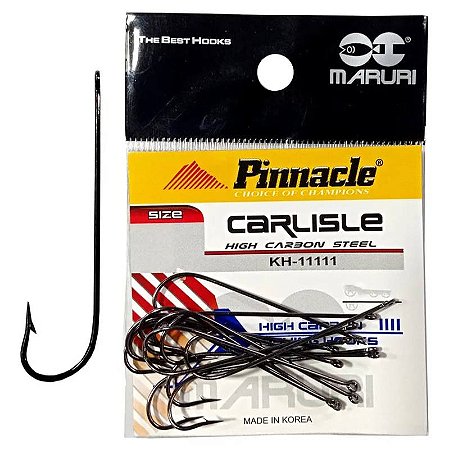 Anzol Para Pesca Pinnacle Carlisle Black Nickel Medidas Nº4 6 com 20 Peças