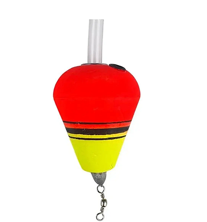 Boia Luminosa Neon Para Luz Quimica Nº44 Vermelho e Amarelo 9,5cm