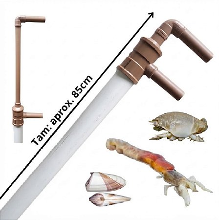 Bomba Suga Areia 85cm PVC Extratora De Corrupto Para Pesca Praia