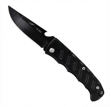 Canivete Xingu Dobrável XV2928 15cm Lamina Lisa Preto Cabo de Metal