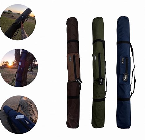 Capa Para Varas de Pesca Com Bolso Semi Rigido Tamanhos Reforçado 3.30, 3.90, 4.50 MT Cores Sortidas