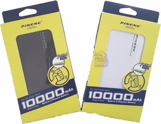 Carregador Portátil Pineng PN-951 (10000) Universal Compacto, Leve e Potente Bateria de Polímero