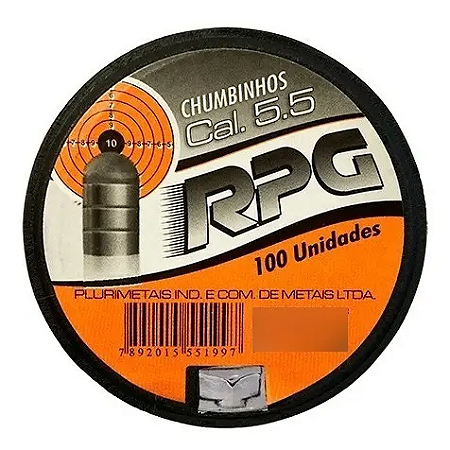 Chumbinho LDW RPG 5.5mm C/100 Unidades Carabinas de pressão Alta