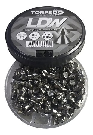 Chumbinho LDW Torpedo 5.5mm Alta Pressão que impressiona Com 125 Unidades