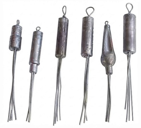 Chumbo Chumbada de Pesca Esportiva Pacote de 1 Kg Diversos Modelos Garateia Sortidos