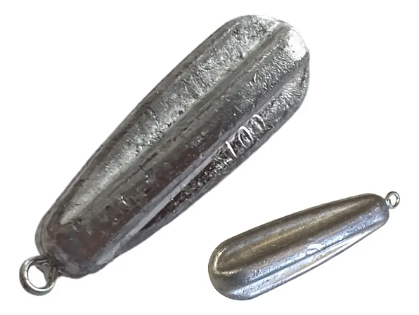Chumbo Chumbada de Pesca Esportiva Pacote de 1 Kg Modelo Torpedo Diversas Gramaturas