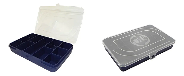 Estojo Maleta Organizadora HI Para Pesca 20x13 Azul 11 Divisórias Transportar iscas, Snap, Chumbadas, etc.