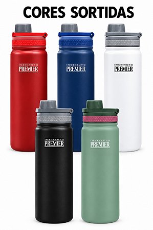Garrafa Isotérmica Premier Sport de 800ML em Aço Inox sua bebida na temperatura ideal, Camping, Caça, etc.