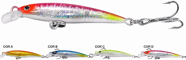 Isca Artificial Albatroz LQ4150 Meia Água 5cm 3Gr Cores A-b-c-d Para Robalo, Peixe galo, Tilápia entre outras espécies.
