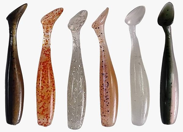 Isca Artificial Shad Doa Silicone Soft 8cm C/3 Unidades Diversas Cores Com Durabilidade