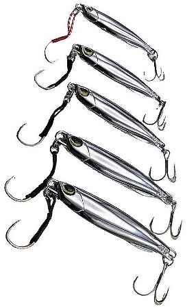 Isca Artificial Jig LF120 Cromado de Alta Durabilidade C/Anzol em Aço Afiado Cor Silver Gramaturas 20gr 30gr 40gr