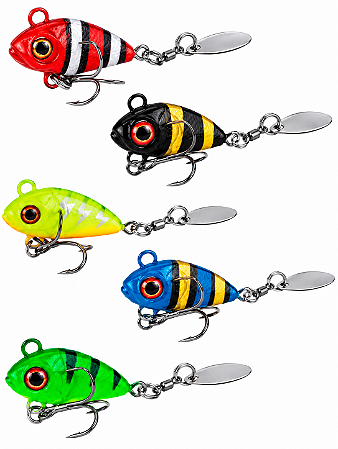Kit de Isca Artificial Jig Maya C/5 Unidades 10gr 2,5cm Para Pesca de Robalo, Black, Bass, Tucunaré, Traíra entre Outros