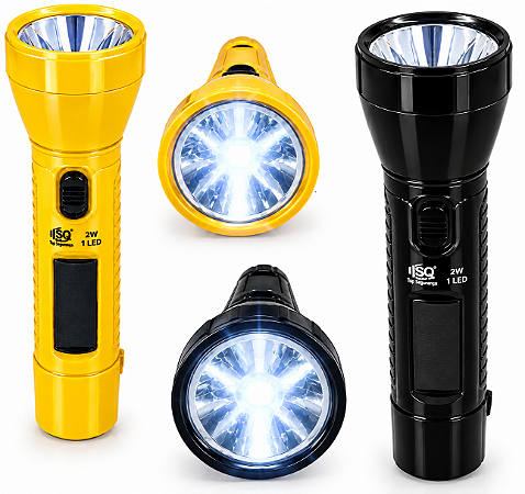 Lanterna Manual SQ4227 Recarregável/ Pilha/ Solar 2W Cor Sortida Para Pesca, Caça, Camping, Atividades ao ar livre entre outros