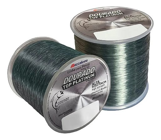 Linha Para Pesca Dourado Top Platinum 100gr 1/4lb C/5un Diversas Medidas 0.20 0.25 0.30 0.35 0.40 0.45 0.50 0.60