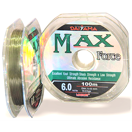 Linha Para Pesca Maruri Max Force 100M C/10 Un Transparente C/Diversas Medidas 0,26 0,29 0,31 0,33 0,37 0,40 0,43 0,47 0,52 0,70 0,82