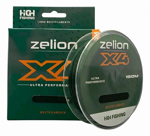 Linha Para Pesca Mult. 4X HG Zelion 150M Dark Green Diversas Medidas 0,16 0,20 0,23 0,28 0,32 0,37 0,43 0,48