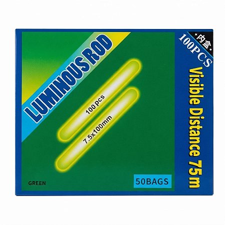 Luz Química Bastão Luminoso 100Mm Kit Com 50 Cartelas (cada cartela vem com 2 bastão dentro)
