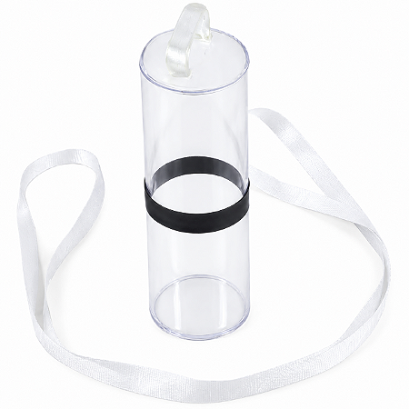 Porta Elastano Acrilico Transparente com Cordão Branco de Alta qualidade Machado