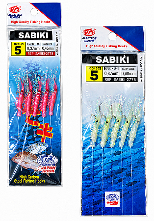 Sabiki Chicote Isca Albatroz Camarão ALA2278 Rosa ALA2279 Branco