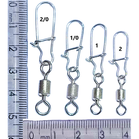 Snap Nice C/Girador em Aço Inox de Alta Qualidade CX C/100 und Silver/Black Diversos Tamanhos 1 2 1/0 2/0