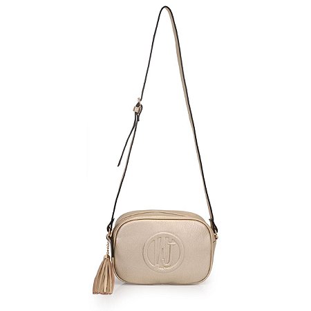 Bolsa Transversal Média com Logo WJ em Alto Relevo