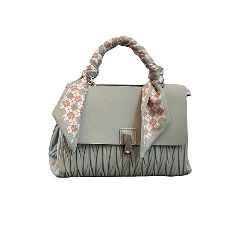 Bolsa Transversal Média Matelassê com Lenço