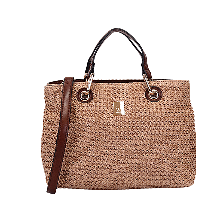 Bolsa Satchel Grande de Palha WJ 45991