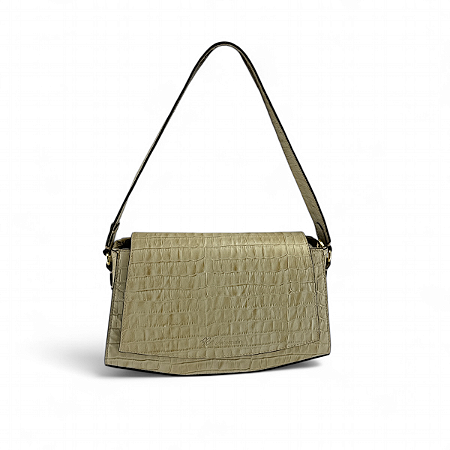 Bolsa Crossbody Média Puro Couro Croco RV Monteiro RV125