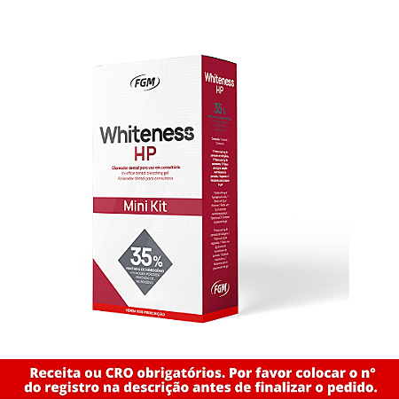 Clareador Whiteness Hp 1 Paciente Fgm