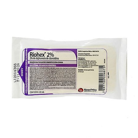 Escova para Assepsia com Clorexidina Riohex 2% Scrub - Rioquímica
