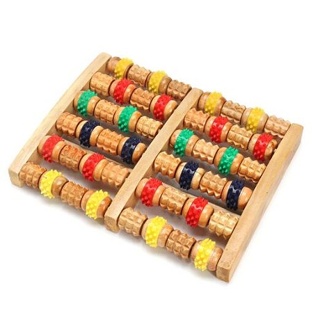 Massageador de Pés de Madeira