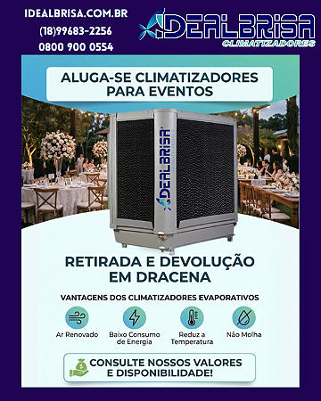 Locação para Eventos Climatizador Evaporativo IDEAL 60