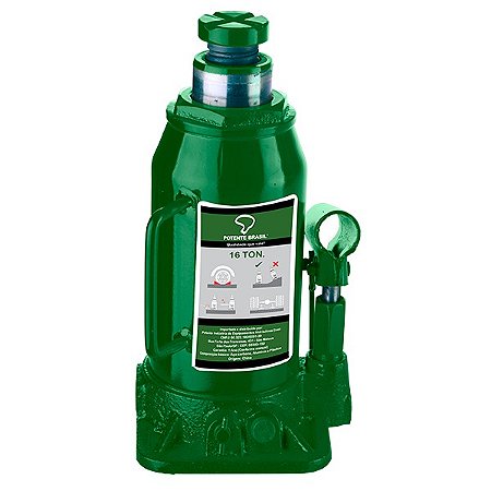 Macaco Hidráulico Garrafa Greenline 16T - Potente