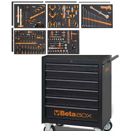 Carrinho de Ferramentas C/6 Gavetas 268 pçs BETABOX - Beta