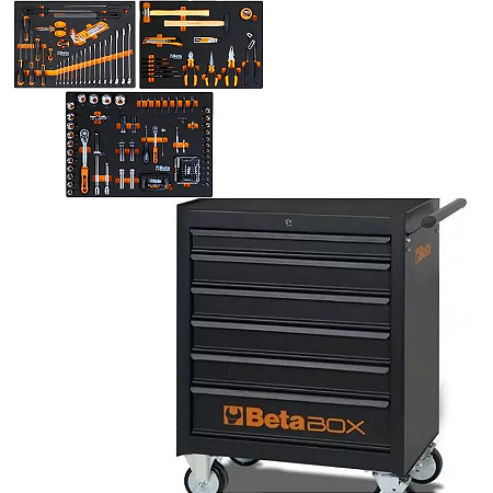 Carrinho de Ferramentas C/6 Gavetas 196 pçs BETABOX - Beta