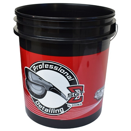 Balde Detailer Preto e Vermelho - Sigma Tools