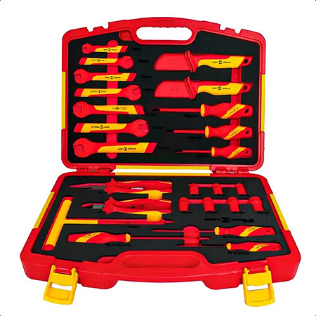 Kit Ferramentas Isoladas P/ Elétrico  1.000v C/25pçs - Sigma Tools