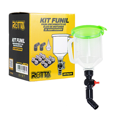 Kit Funil de Óleo Motor C/ 18 Pçs - Rotta 376