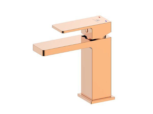 Misturador monocomando Square para Banheiro Rose Gold