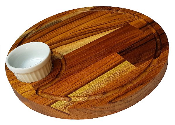 Tabua Redonda com Porcelana