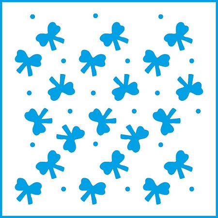 Stencil ST-X-356 Mini Lacinhos 10 cm x 10 cm