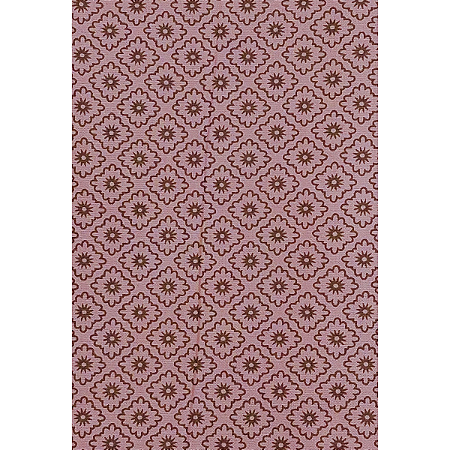 Tecido Tricoline com Estampa em Tons de Marrom e fundo Rosa Antigo