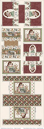 Tecido Tricoline Digital Painel Estampa de Nécessaire em Tamanhos Diferentes