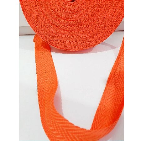 Alça de Bolsa Polipropileno Laranja 30 mm Metro